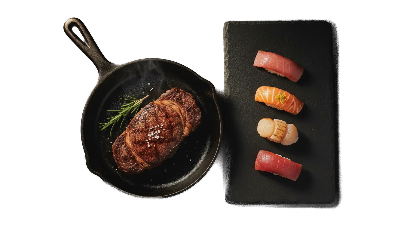 Wagyu steak a sushi premium
